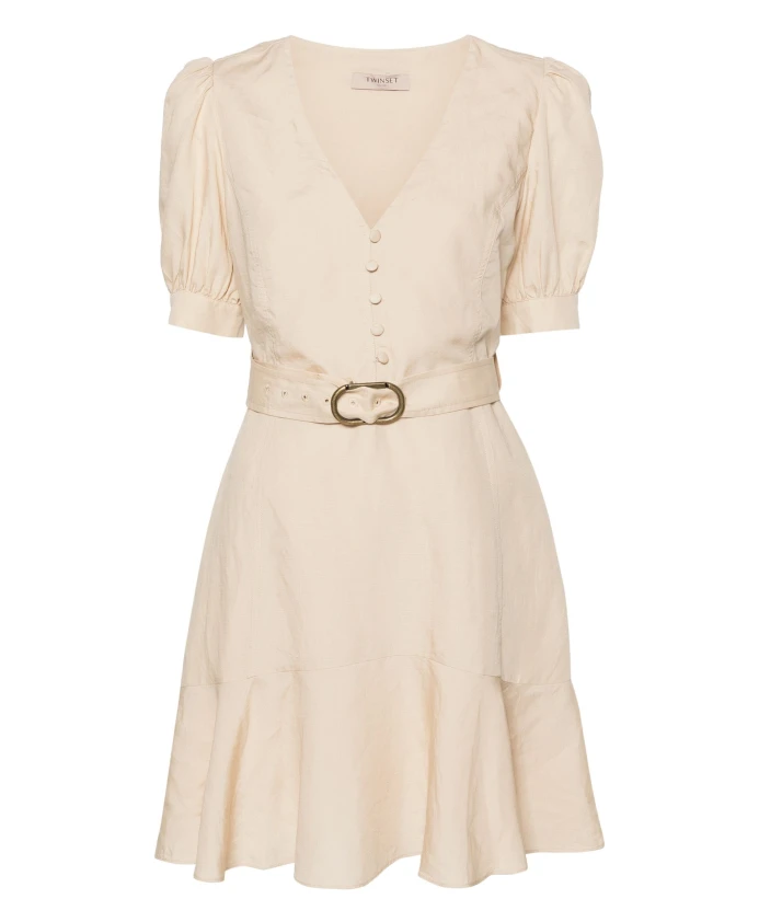 Элегантное льняное мини-платье Twinset, бежевый
Элегантное льняное мини-платье Twinset, бежевый