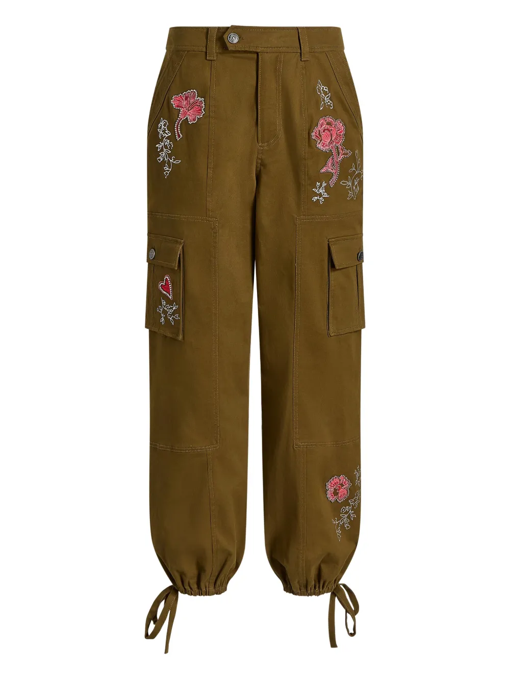 Брюки карго Zola с вышивкой Cinq A Sept, зеленый 
Брюки карго Zola с вышивкой Cinq A Sept, зеленый