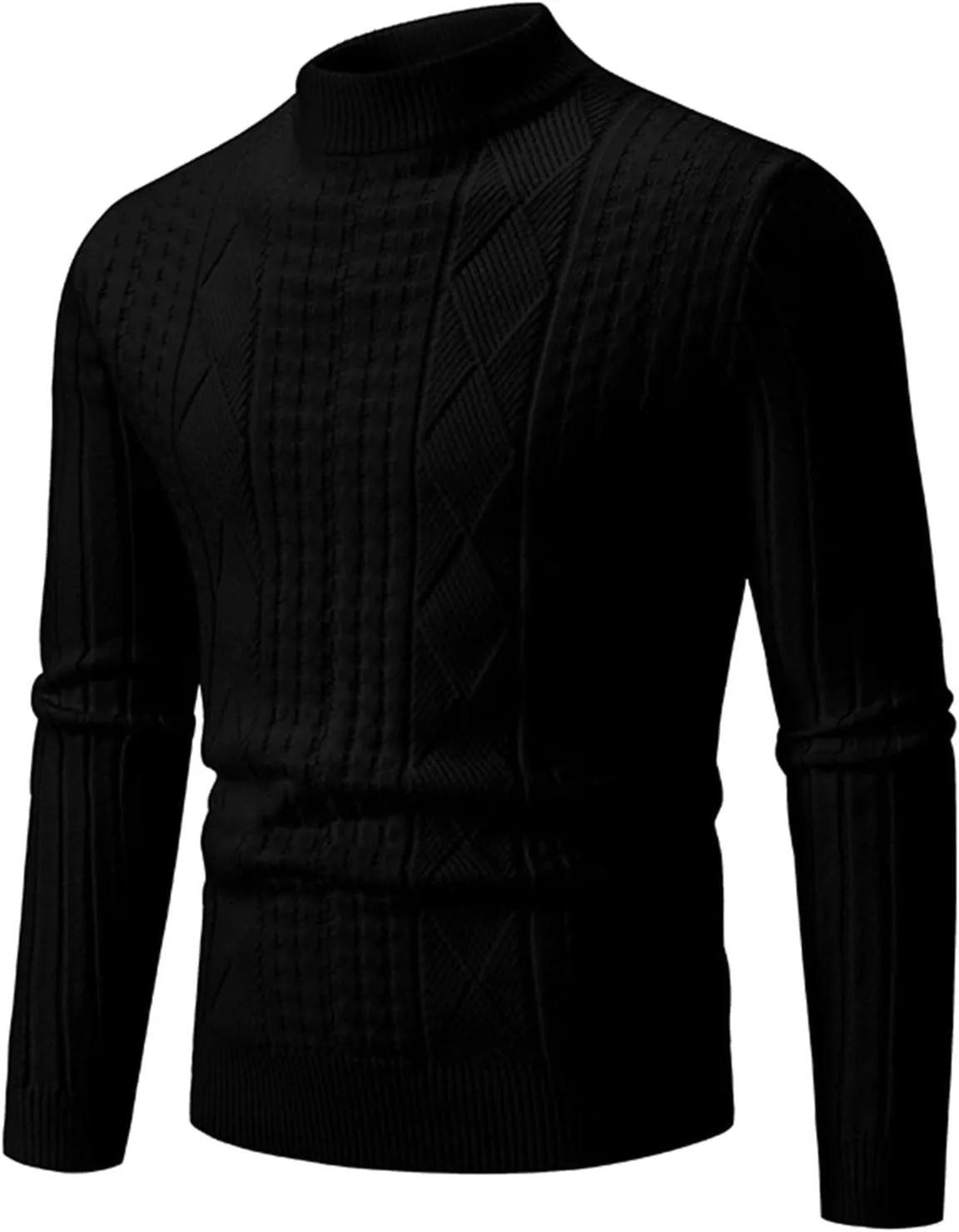 Мужской свитер с воротником-гольф и косой вязкой, винтажный пуловер AQAYL
Мужской свитер с воротником-гольф и косой вязкой, винтажный пуловер AQAYL