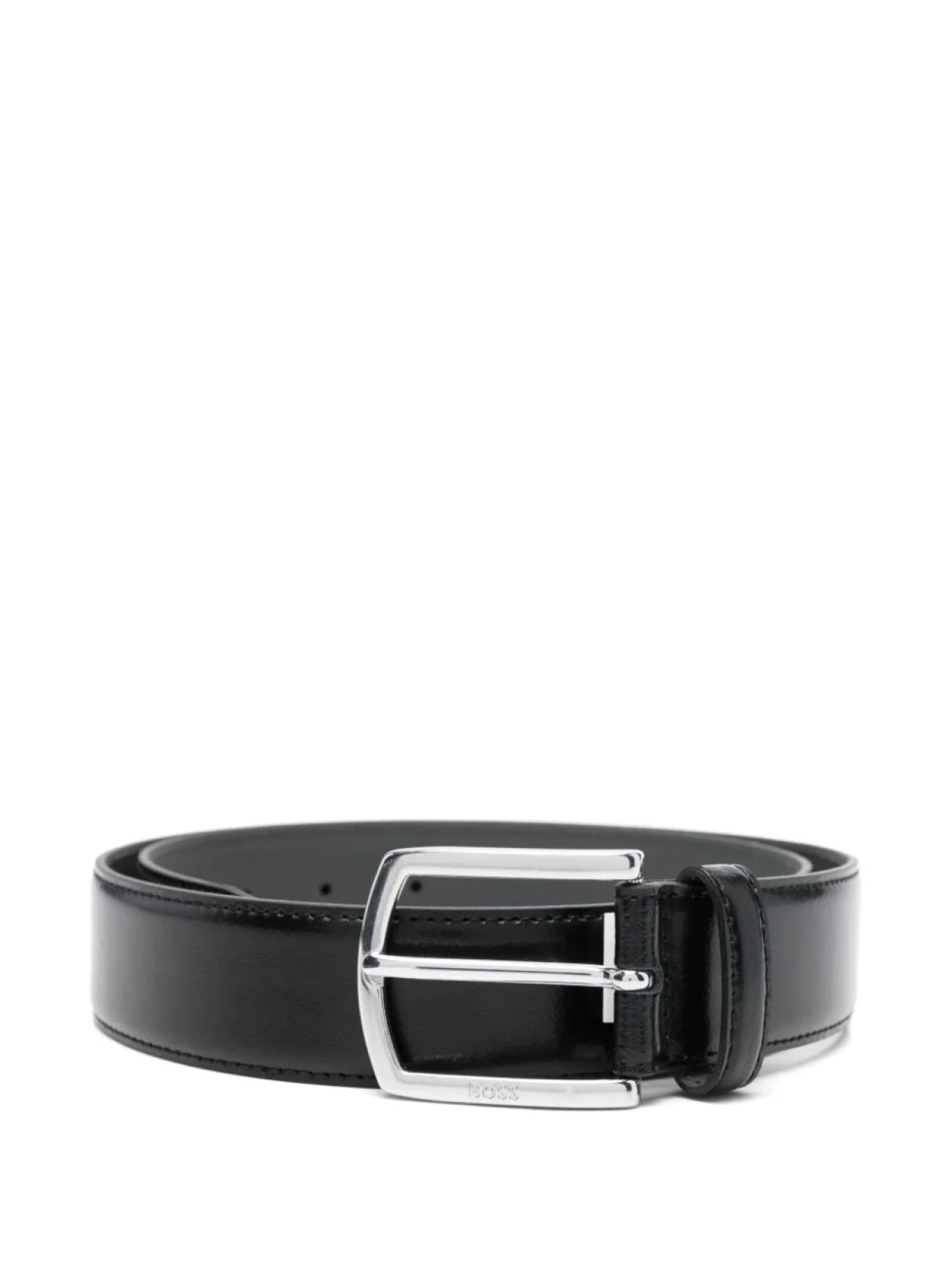 Ремень с фирменной пряжкой BOSS, черный
Ремень с фирменной пряжкой BOSS, черный