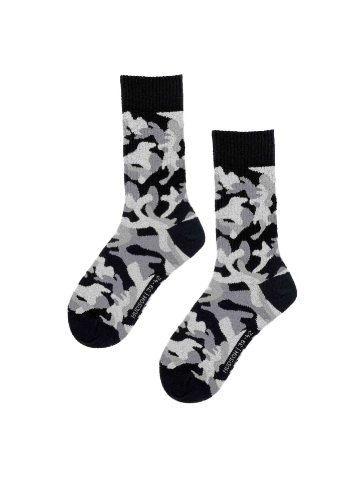 Носки с камуфляжным рисунком черного цвета Hudson
Носки с камуфляжным рисунком черного цвета Hudson