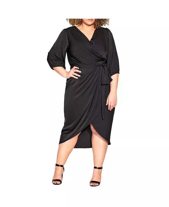 Платье больших размеров с рукавами до локтя CITY CHIC, черный
Платье больших размеров с рукавами до локтя CITY CHIC, черный