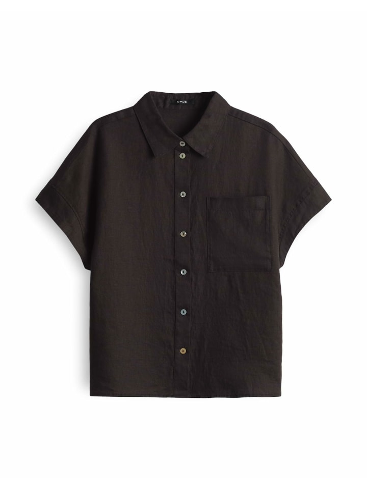 OPUS Блузка с короткими рукавами для женщин, коричневого цвета
OPUS Блузка с короткими рукавами для женщин, коричневого цвета