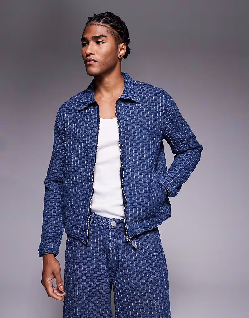 Джинсовая куртка на молнии в цвете «пузырчатая синь» Liquor N Poker
Джинсовая куртка на молнии в цвете «пузырчатая синь» Liquor N Poker