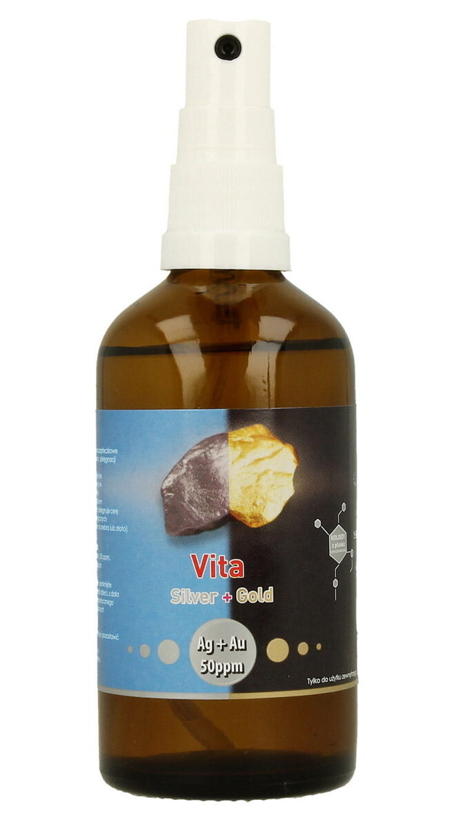 Vita Silver + Gold Ag + Au 50 ppm Коллоид серебра и золота. спрей 100 мл, Витаколлоиды Vitacolloids
Vita Silver + Gold Ag + Au 50 ppm Коллоид серебра и золота. спрей 100 мл, Витаколлоиды Vitacolloids