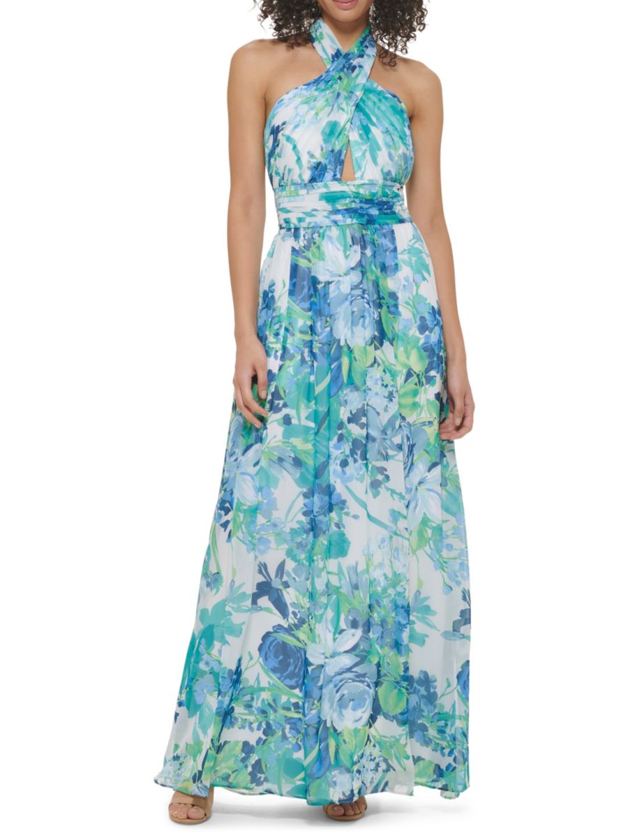 Платье-халтер с цветочным принтом и шифоном Eliza J, цвет Ivory Multi
Платье-халтер с цветочным принтом и шифоном Eliza J, цвет Ivory Multi