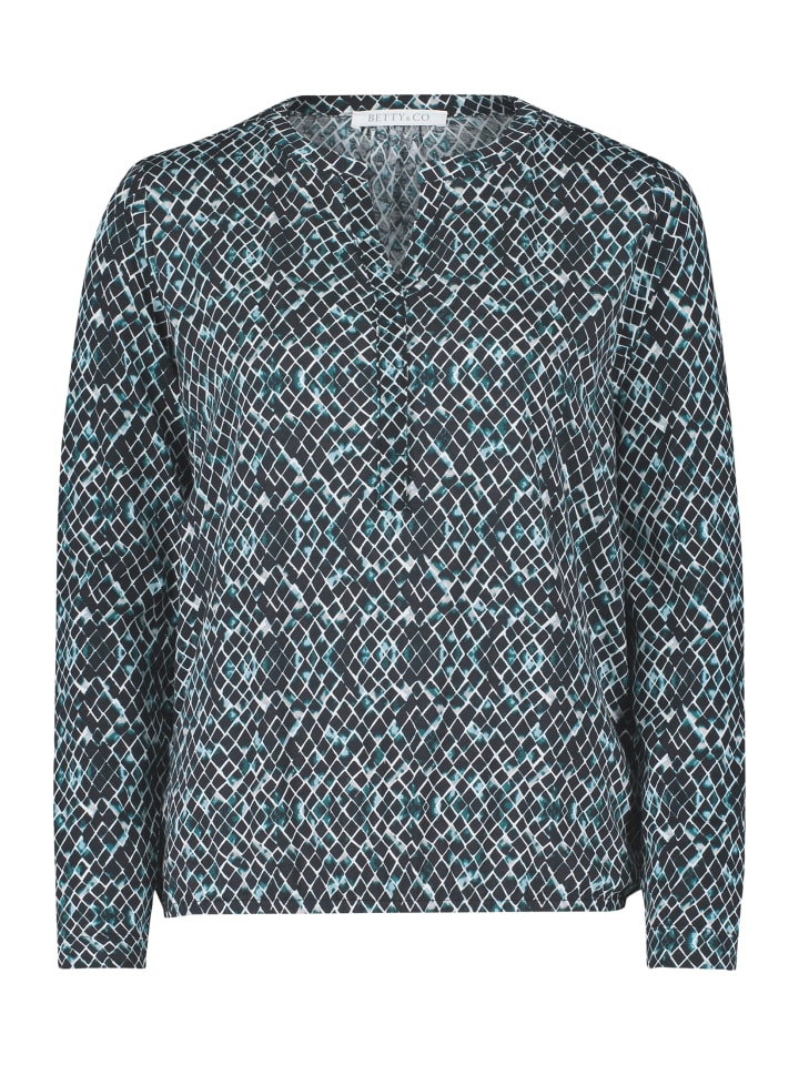 Повседневная рубашка со скрытым застежкой в мятно-черном цвете BETTY & CO
Повседневная рубашка со скрытым застежкой в мятно-черном цвете BETTY & CO