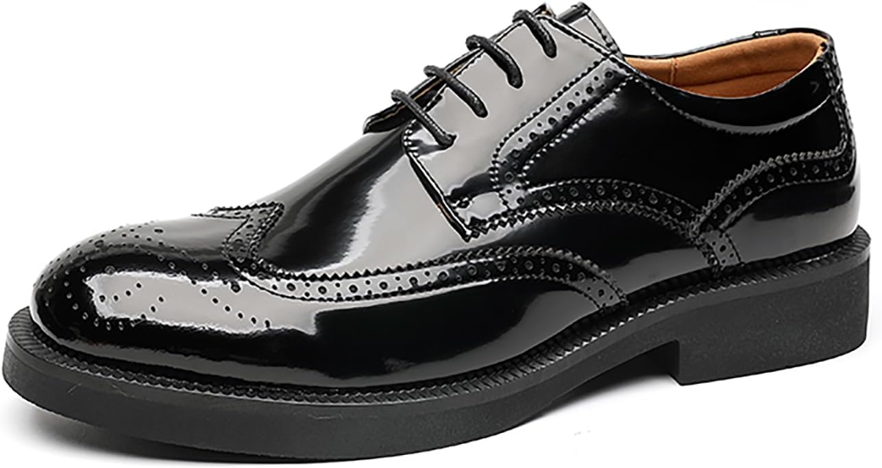 Мужские черные оксфорды с крыльями из лаковой кожи, классические туфли на шнуровке, низкие дерби - для офиса, деловых встреч и официальных мероприятий Ryvz Tynx
Мужские черные оксфорды с крыльями из лаковой кожи, классические туфли на шнуровке, низкие дерби - для офиса, деловых встреч и официальных мероприятий Ryvz Tynx