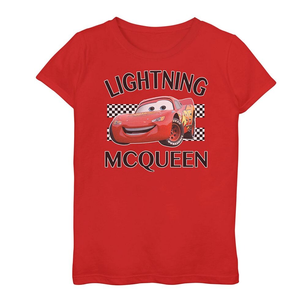 Футболка с отделкой Lightning McQueen для девочек 7–16 лет Disney/Pixar's Cars Lightning McQueen Licensed Character, красный 
Футболка с отделкой Lightning McQueen для девочек 7–16 лет Disney/Pixar's Cars Lightning McQueen Licensed Character, красный
