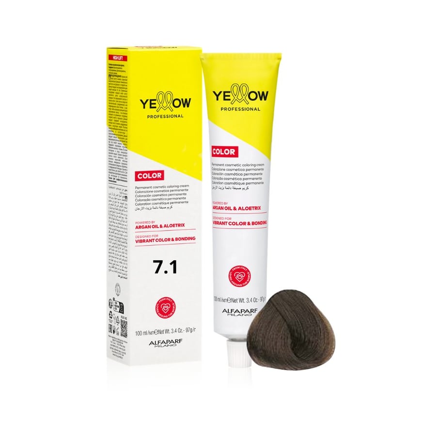 ALFAPARF YELLOW Краска для волос 7.1 - Средне-пепельный блондин - 100 мл - НОВИНКА
ALFAPARF YELLOW Краска для волос 7.1 - Средне-пепельный блондин - 100 мл - НОВИНКА
