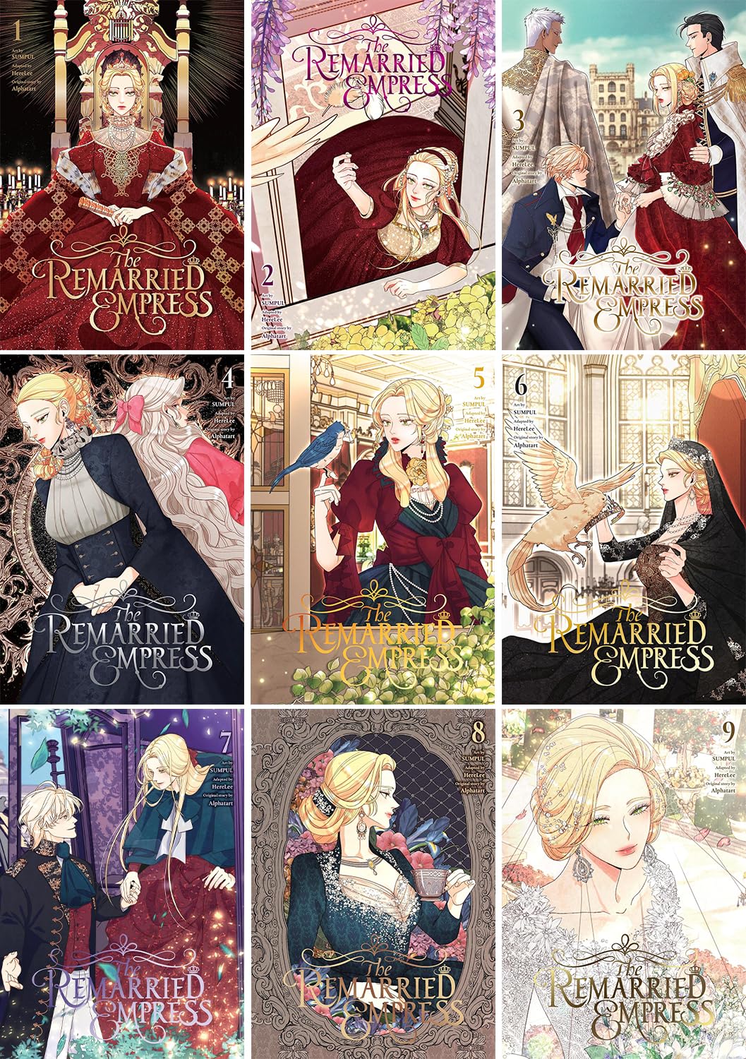 The Remarried Empress Graphic Novel Series 9 Books Collection Set (Volumes 1-9) by HereLee (Ize Press)
The Remarried Empress Graphic Novel Series 9 Books Collection Set (Volumes 1-9) by HereLee (Ize Press)