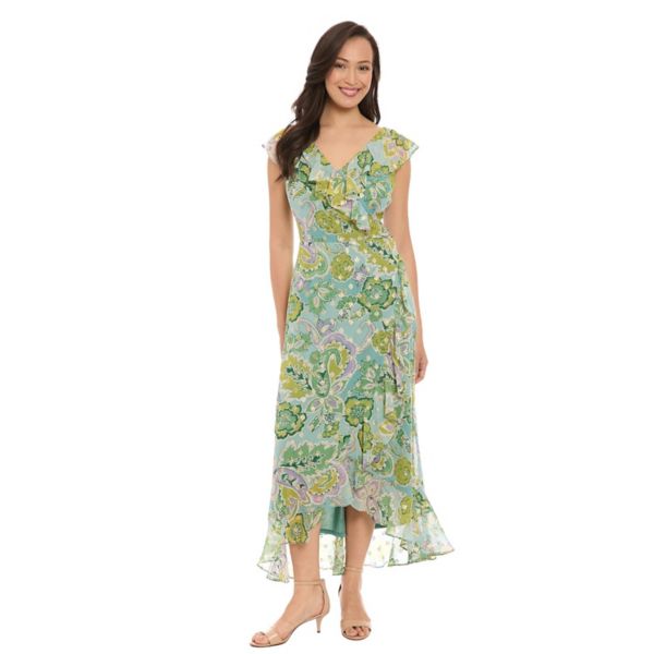 Миниатюрное макси-платье с рюшами и запахом London Times, цвет aqua
Миниатюрное макси-платье с рюшами и запахом London Times, цвет aqua