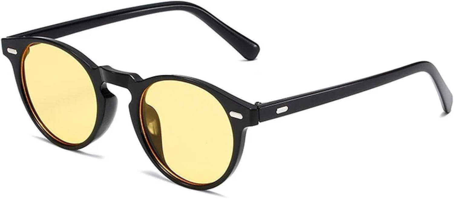 Солнцезащитные очки с защитой от УФ-излучения UV400 для женщин и мужчин | Маленькие круглые очки в стиле панк с прозрачными заклепками и градиентным переходом цвета | для занятий спортом на открытом воздухе DSVIGF, Black Yellow
Солнцезащитные очки с защитой от УФ-излучения UV400 для женщин и мужчин | Маленькие круглые очки в стиле панк с прозрачными заклепками и градиентным переходом цвета | для занятий спортом на открытом воздухе DSVIGF, Black Yellow