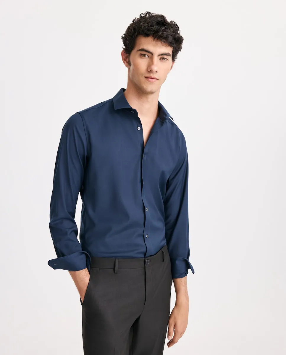 Мужская рубашка с длинным рукавом, однотонная Easy Wear, темно-синий
Мужская рубашка с длинным рукавом, однотонная Easy Wear, темно-синий