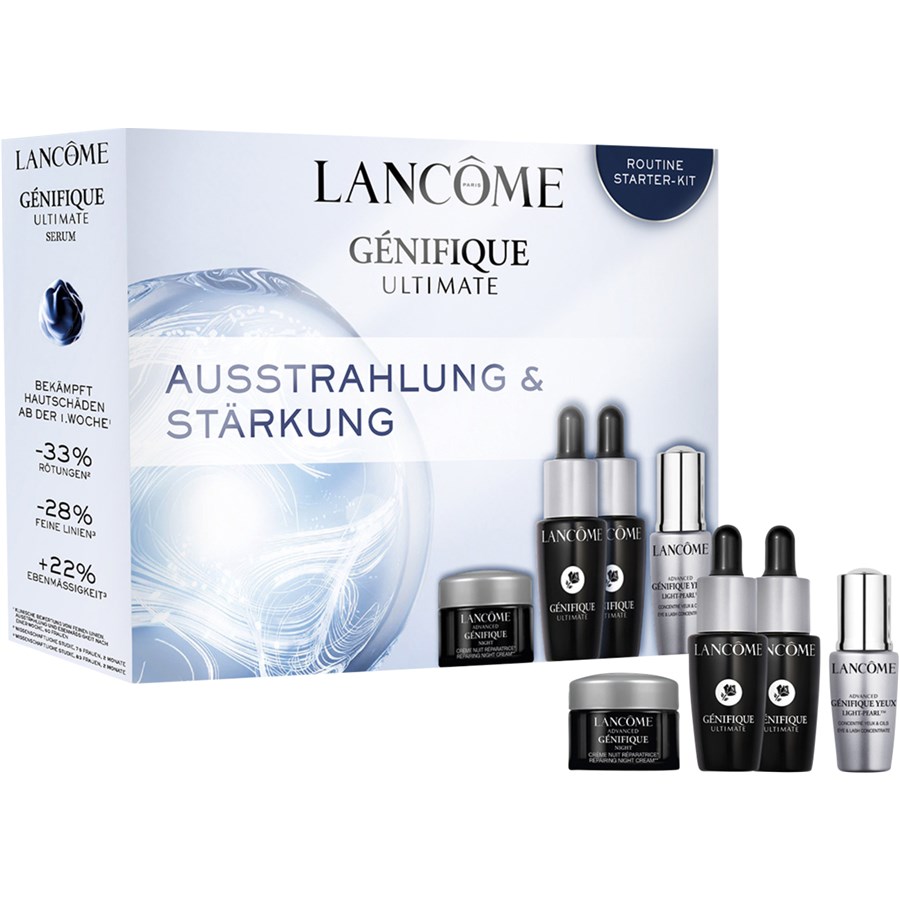 Сыворотка для лица Lancôme Génifiique Pflegelieblinge Set, 2x Génifique Ultimate Serum 7 ml + Génifique Yeux Light Pearl 5 ml + Génifique Night Cream 5 ml / 1 Stk.
Сыворотка для лица Lancôme Génifiique Pflegelieblinge Set, 2x Génifique Ultimate Serum 7 ml + Génifique Yeux Light Pearl 5 ml + Génifique Night Cream 5 ml / 1 Stk.