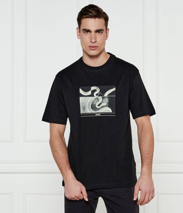 Футболка te_barragan Regular fit Boss Orange, черный 
Футболка te_barragan Regular fit Boss Orange, черный