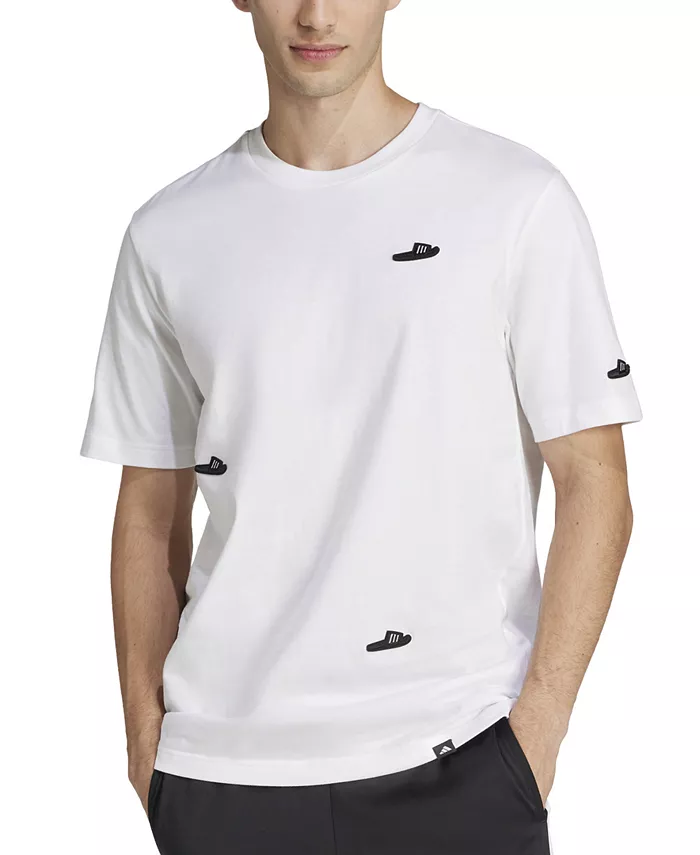 Мужская футболка с принтом Slides adidas, белый
Мужская футболка с принтом Slides adidas, белый