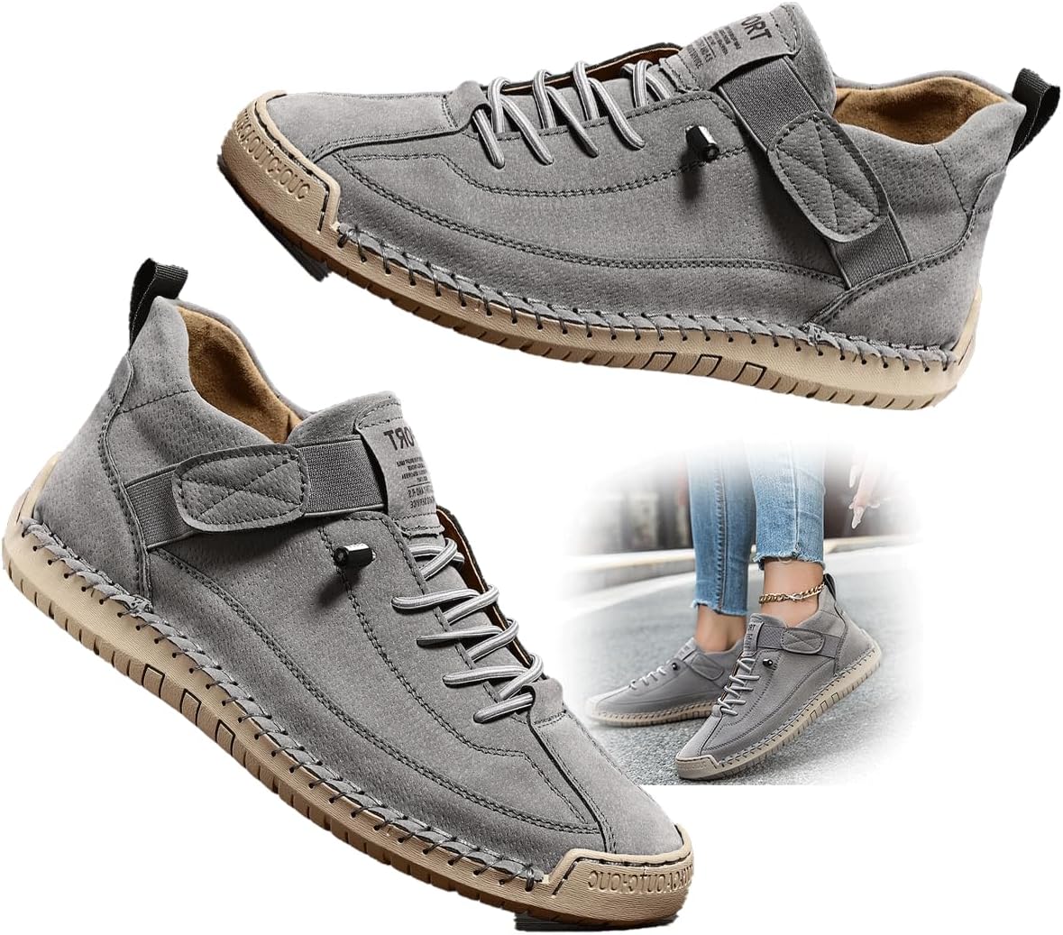 Мужские лоферы без застежек для прогулок, дышащие и износостойкие для активного отдыха весной и осенью Generic, серый
Мужские лоферы без застежек для прогулок, дышащие и износостойкие для активного отдыха весной и осенью Generic, серый