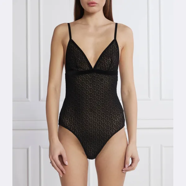 Боди скинни из флока Hugo, черный
Боди скинни из флока Hugo, черный