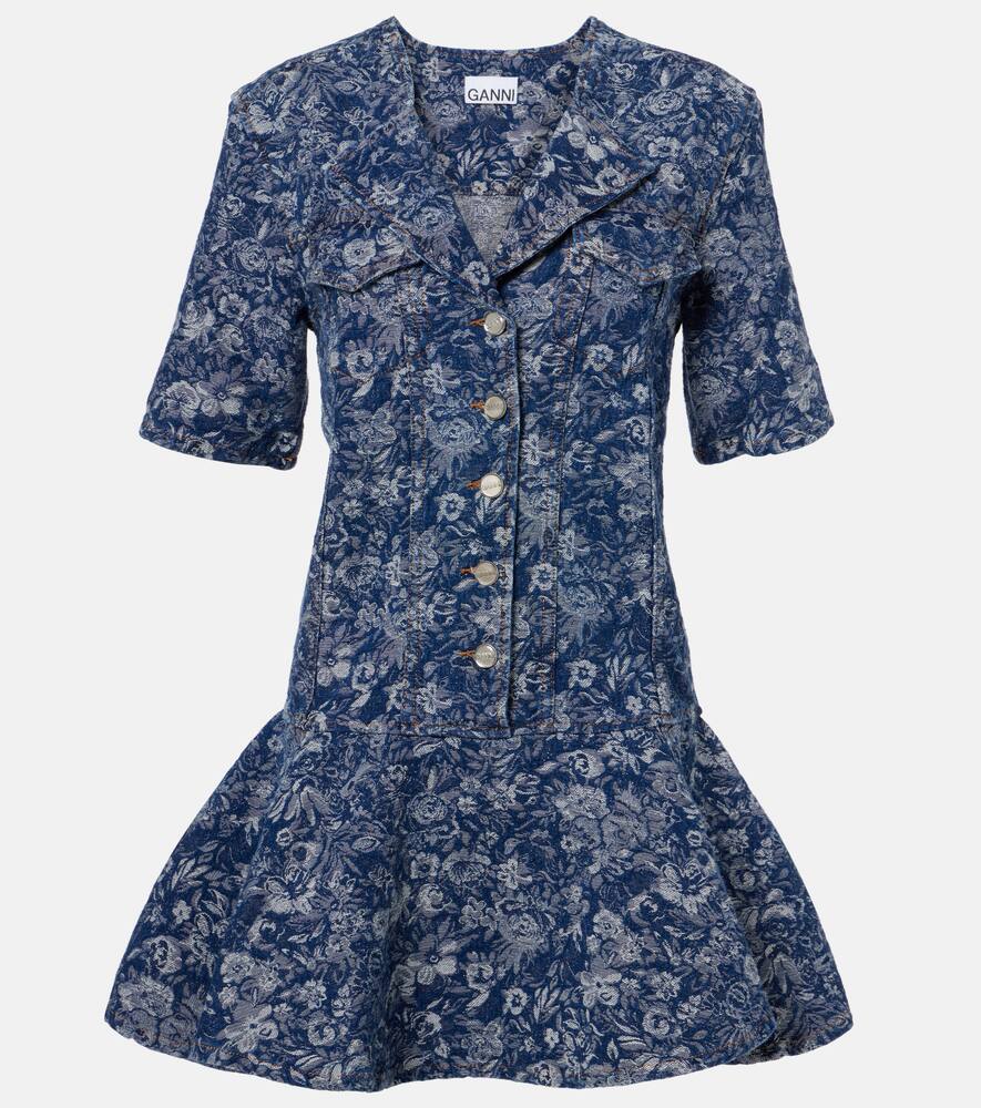 Пеплум мини-платье в стиле гобелен Ganni, Mid Blue Stone
Пеплум мини-платье в стиле гобелен Ganni, Mid Blue Stone