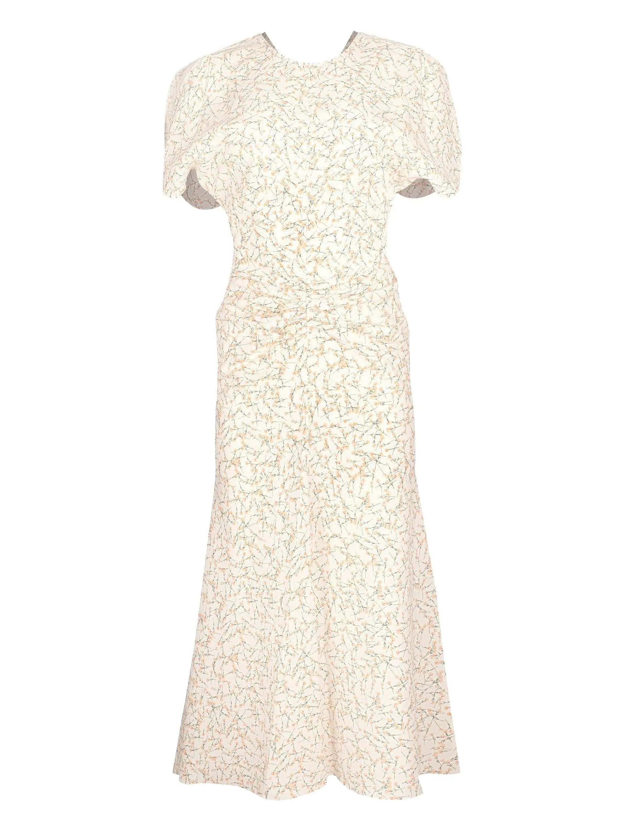 Присборенное платье миди с цветочным принтом Victoria Beckham, белый
Присборенное платье миди с цветочным принтом Victoria Beckham, белый