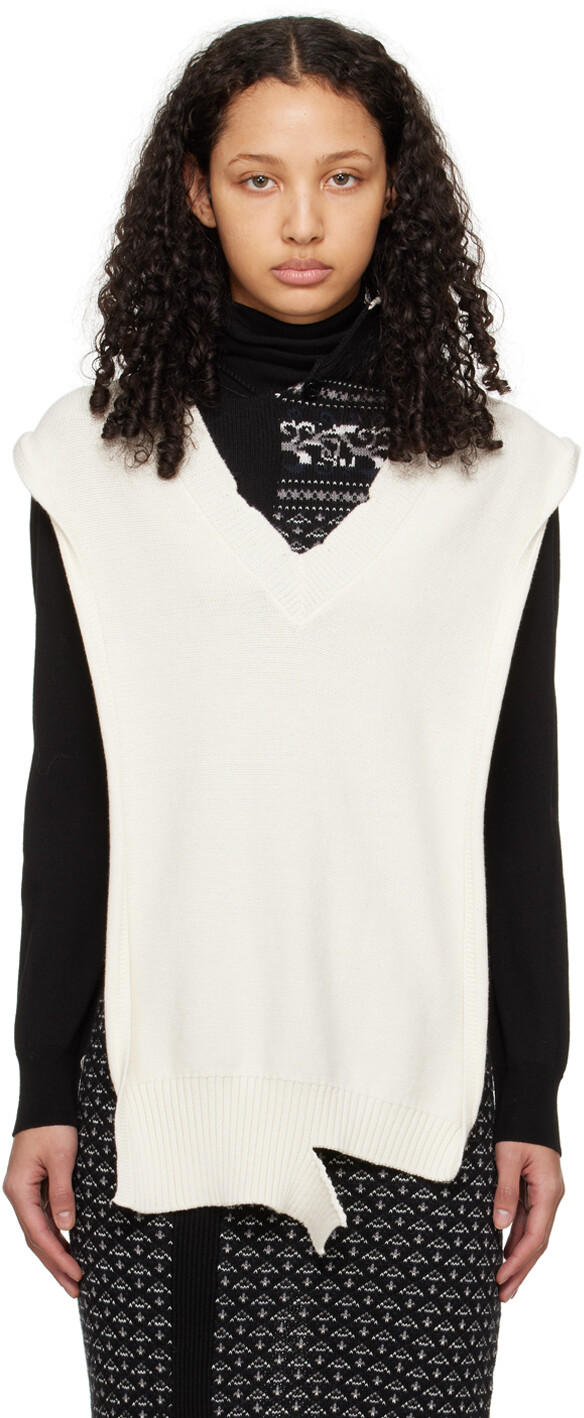 Кремового цвета Рваный палантин свободного кроя Mm6 Maison Margiela
Кремового цвета Рваный палантин свободного кроя Mm6 Maison Margiela