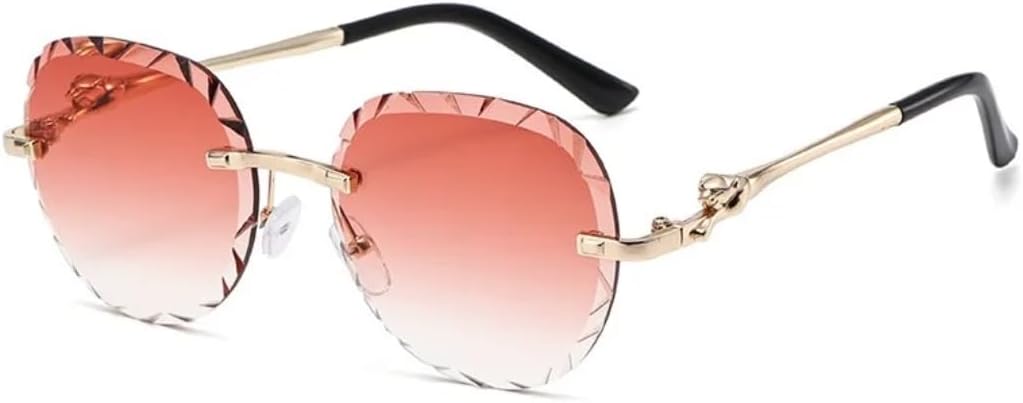 Роскошные безрамочные круглые солнцезащитные очки для женщин с градиентным переходом цвета, с оригинальным узором в виде головы леопарда и волнами, модные мужские очки с защитой от УФ-излучения UV400 UATXTAU, Orange
Роскошные безрамочные круглые солнцезащитные очки для женщин с градиентным переходом цвета, с оригинальным узором в виде головы леопарда и волнами, модные мужские очки с защитой от УФ-излучения UV400 UATXTAU, Orange