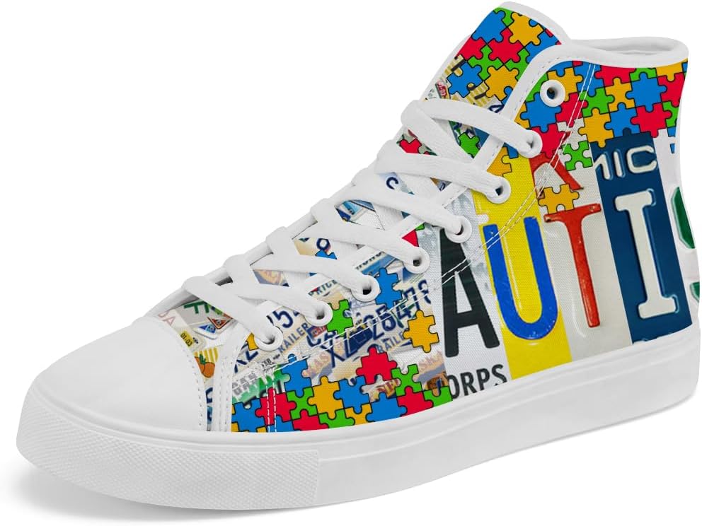 Кроссовки для аутизма для мужчин и женщин, высокие холщовые сникерсы, на шнуровке, повседневная обувь, подарок для мамы и папы Chebing, 611 Multicolor
Кроссовки для аутизма для мужчин и женщин, высокие холщовые сникерсы, на шнуровке, повседневная обувь, подарок для мамы и папы Chebing, 611 Multicolor