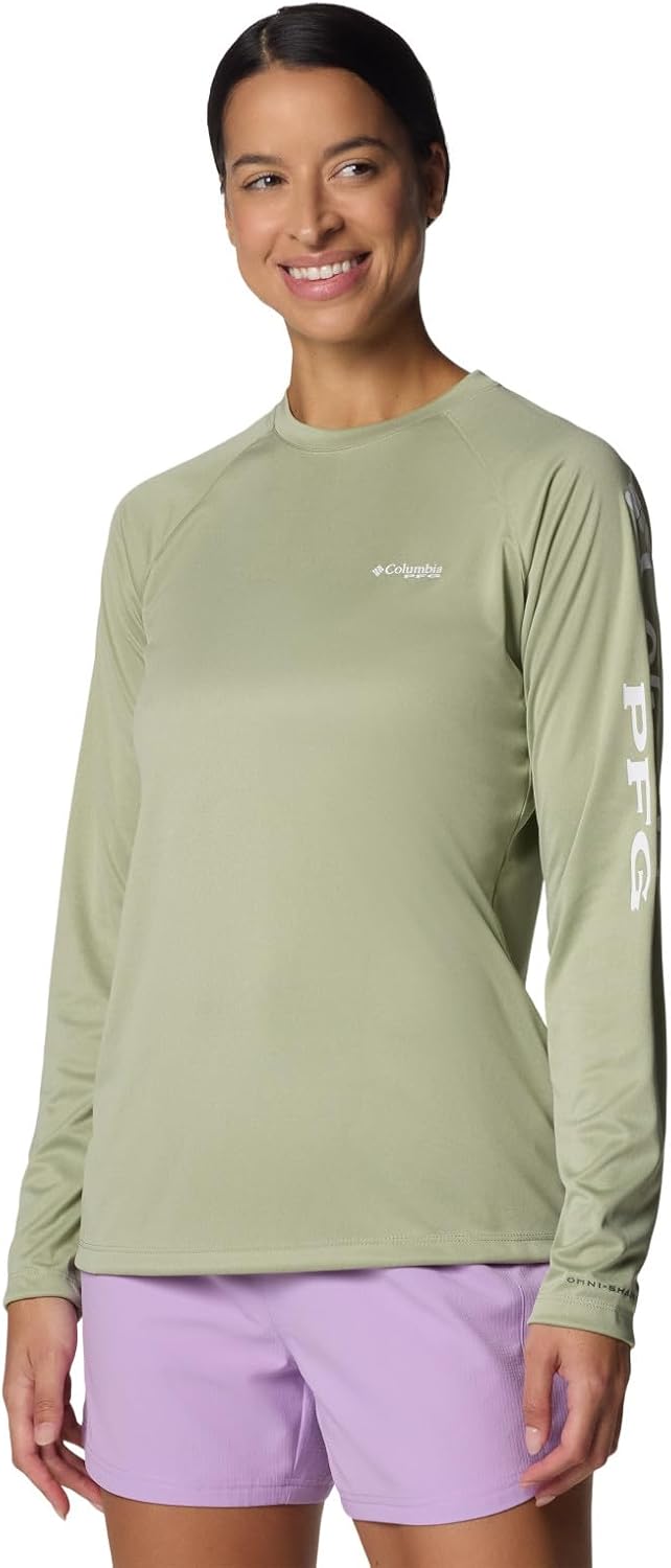 Женская футболка Columbia Super Tidal с длинным рукавом, Smokey Sage Heather/White Logo
Женская футболка Columbia Super Tidal с длинным рукавом, Smokey Sage Heather/White Logo