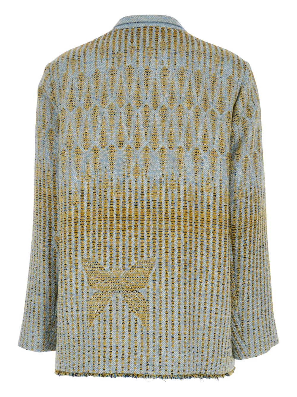 Узорчатый блейзер с бахромой по подолу Forte Forte, желтый
Узорчатый блейзер с бахромой по подолу Forte Forte, желтый