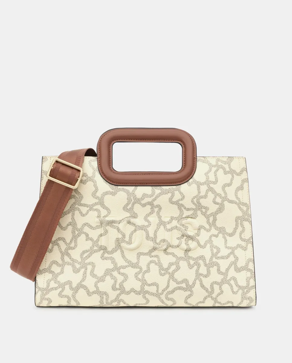 Средняя сумка бежевого цвета с принтом и двойной ручкой Tous, бежевый
Средняя сумка бежевого цвета с принтом и двойной ручкой Tous, бежевый