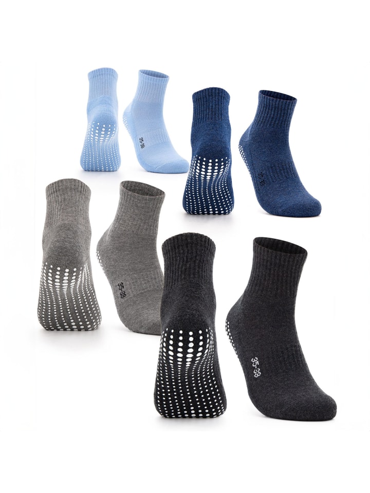 Occulto Набор из 4 пар противоскользящих носков Madeleine черного, серого и синего цвета
Occulto Набор из 4 пар противоскользящих носков Madeleine черного, серого и синего цвета