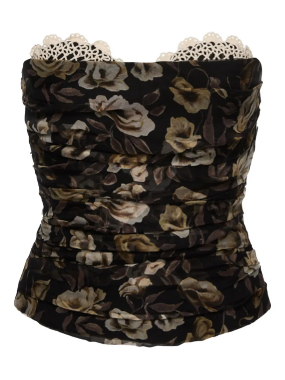 Топ с кружевом и цветочным принтом Magda Butrym, черный
Топ с кружевом и цветочным принтом Magda Butrym, черный