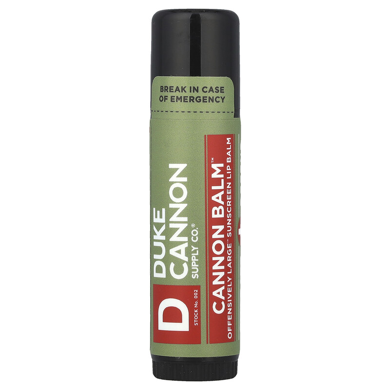 Duke Cannon Supply Co., Cannon Balm , солнцезащитный бальзам для губ Offensively Large , SPF 15, 17 г (0,56 унции)
Duke Cannon Supply Co., Cannon Balm , солнцезащитный бальзам для губ Offensively Large , SPF 15, 17 г (0,56 унции)