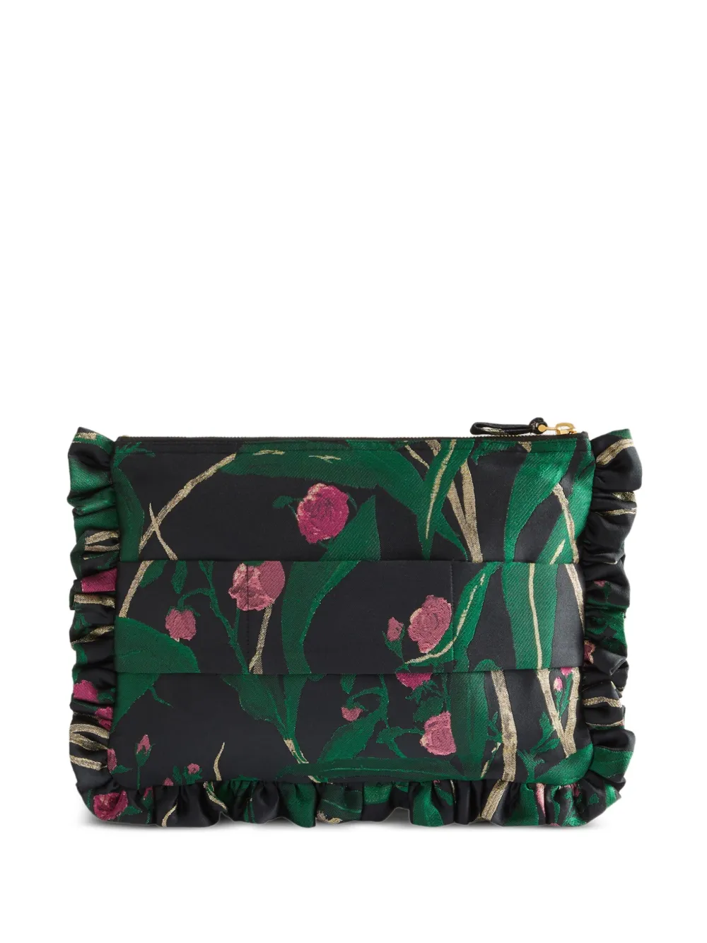 Клатч с цветочным принтом и оборками La DoubleJ, черный
Клатч с цветочным принтом и оборками La DoubleJ, черный