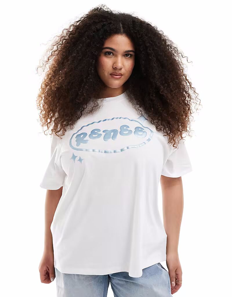 Эксклюзивная футболка Renee Studio Plus с круглым вырезом и принтом логотипа в виде металлизированных пузырьков белого цвета
Эксклюзивная футболка Renee Studio Plus с круглым вырезом и принтом логотипа в виде металлизированных пузырьков белого цвета