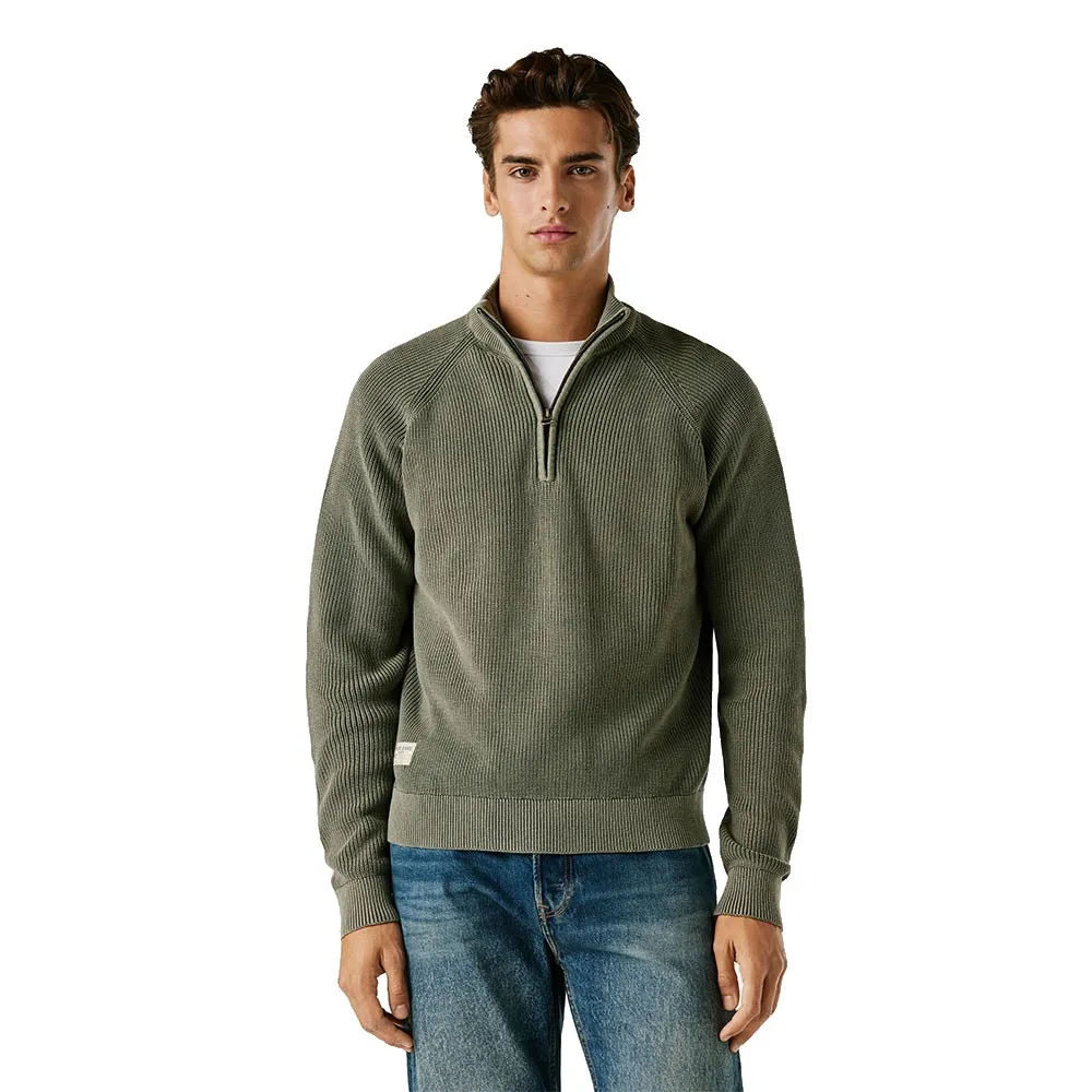 Свитер Pepe Jeans Fabian с половинной молнией, зеленый
Свитер Pepe Jeans Fabian с половинной молнией, зеленый