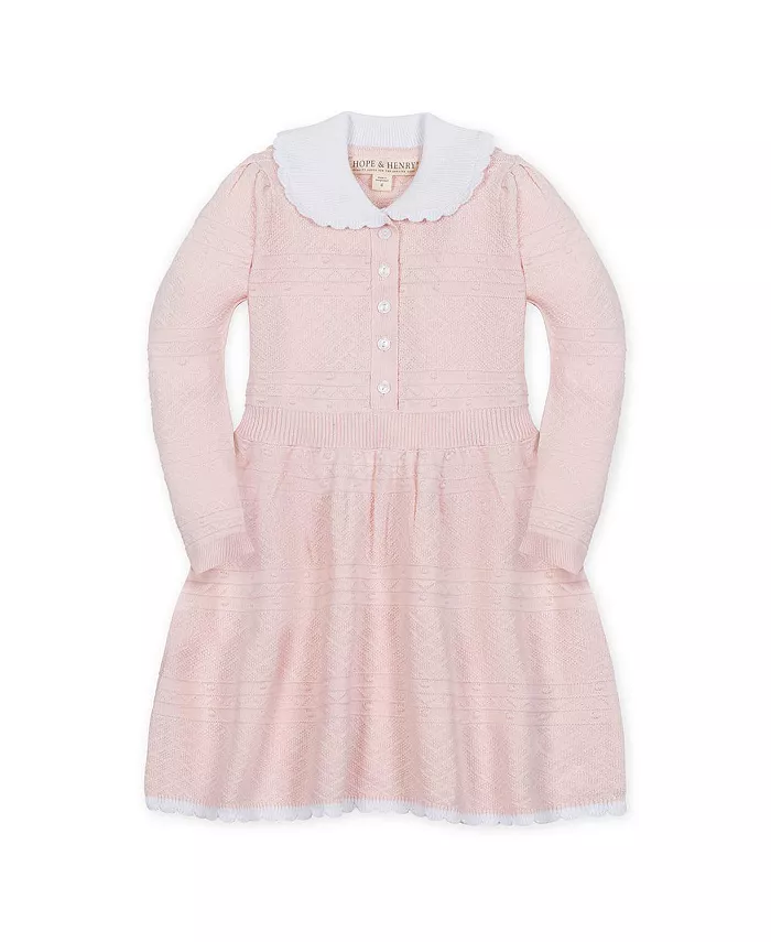 Платье-свитер из органического материала для девочек-малышей с воротником «Питер Пэн» и пуговицами спереди Hope & Henry, розовый
Платье-свитер из органического материала для девочек-малышей с воротником «Питер Пэн» и пуговицами спереди Hope & Henry, розовый