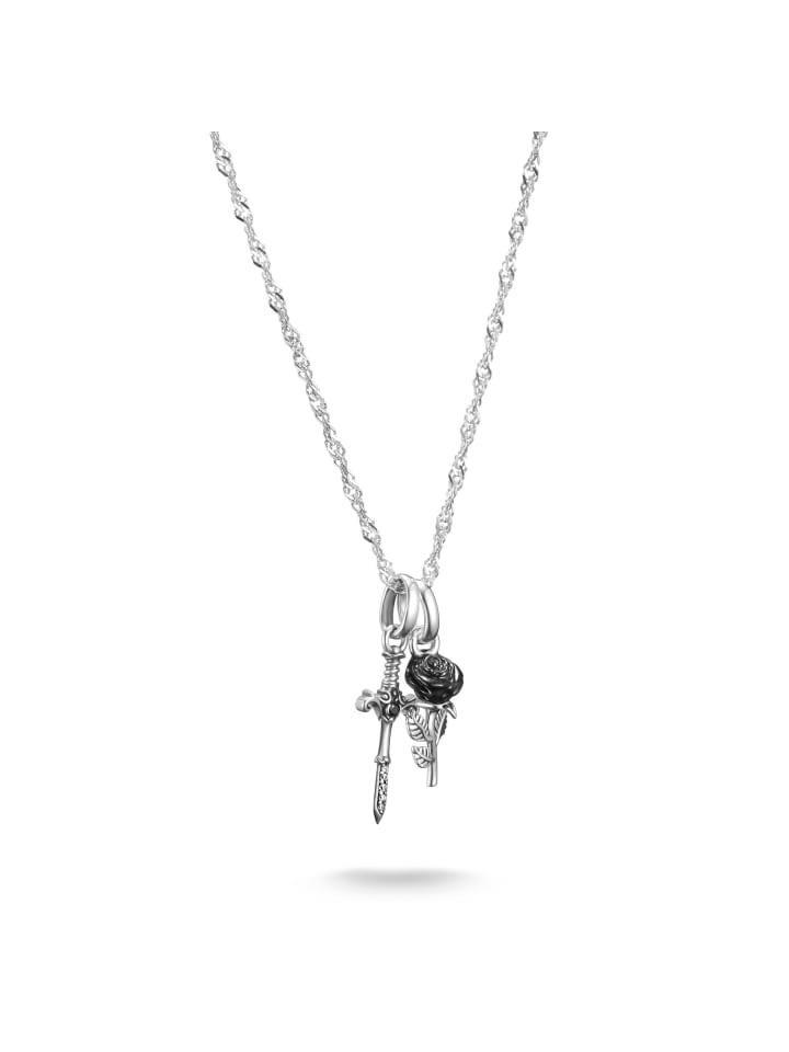 Thomas Sabo Колье «Истинная романтика» с мечом и розой, украшенное цирконами, из серебра, разноцветное
Thomas Sabo Колье «Истинная романтика» с мечом и розой, украшенное цирконами, из серебра, разноцветное