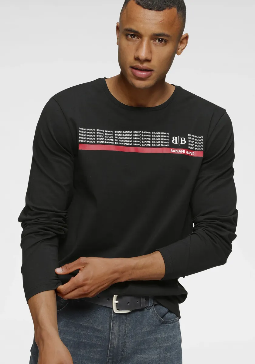 Рубашка Bruno Banani с длинными рукавами и фирменным принтом, черный
Рубашка Bruno Banani с длинными рукавами и фирменным принтом, черный