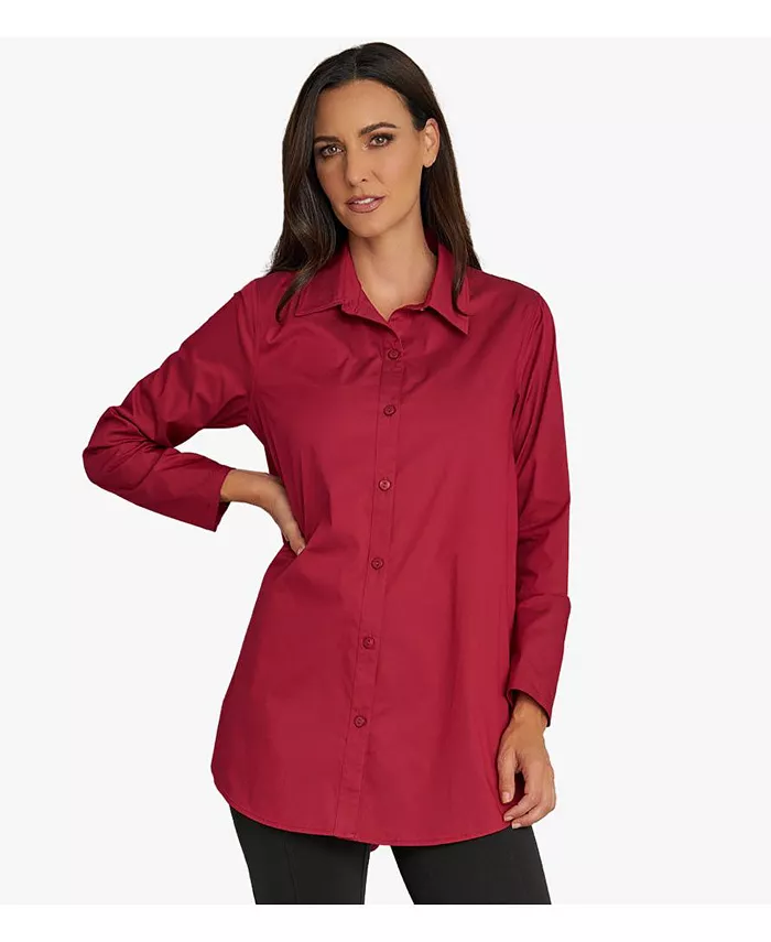 Женская хлопковая поплиновая рубашка-трапеция с застежкой на пуговицы спереди, туника Prime Time Stella Carakasi, красный
Женская хлопковая поплиновая рубашка-трапеция с застежкой на пуговицы спереди, туника Prime Time Stella Carakasi, красный