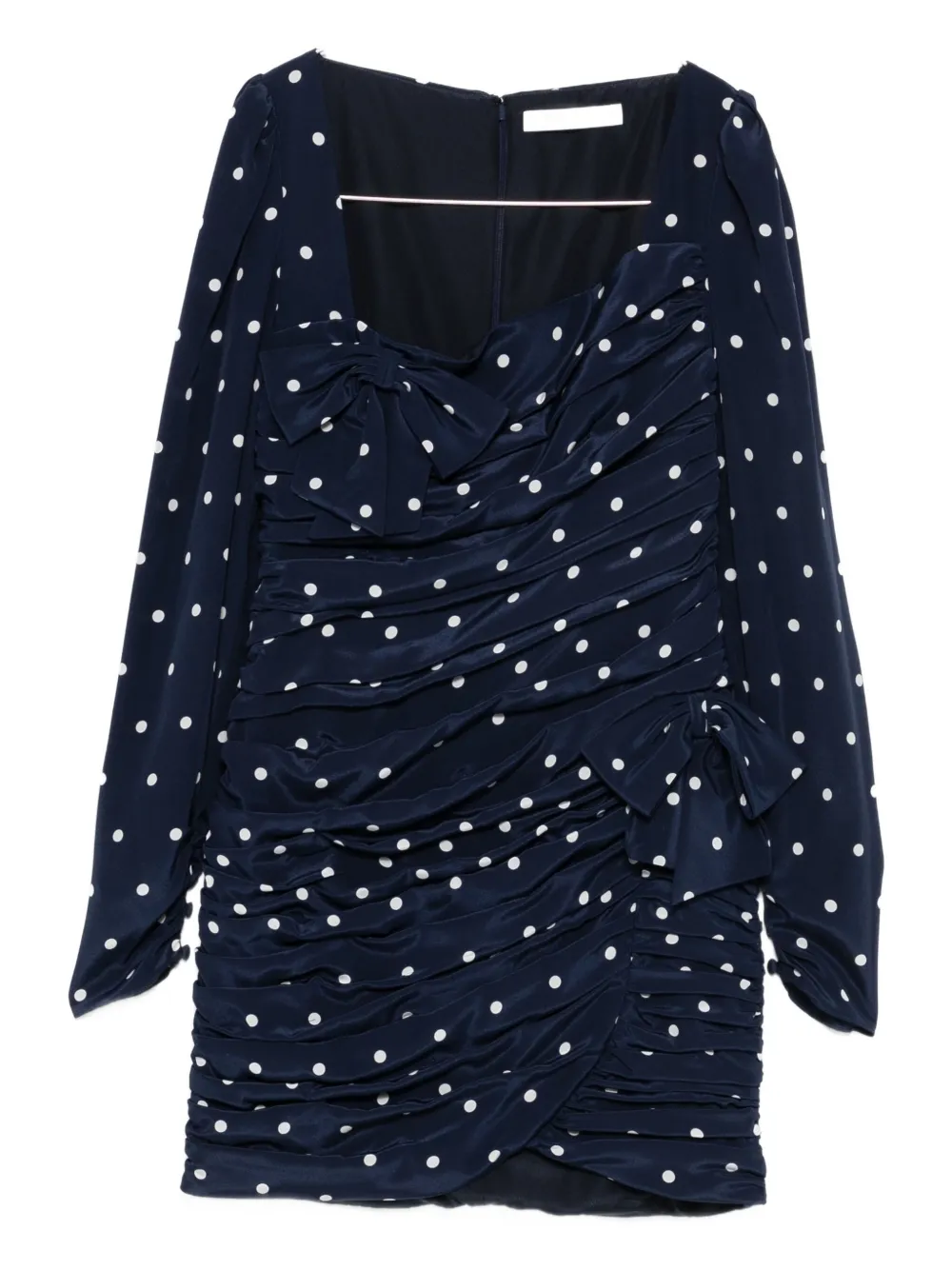 Мини-платье в горошек с бантом Alessandra Rich, синий
Мини-платье в горошек с бантом Alessandra Rich, синий