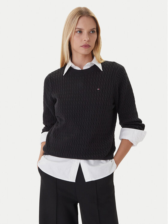Свитер regular fit Fine WW0WW44993 Tommy Hilfiger, черный
Свитер regular fit Fine WW0WW44993 Tommy Hilfiger, черный