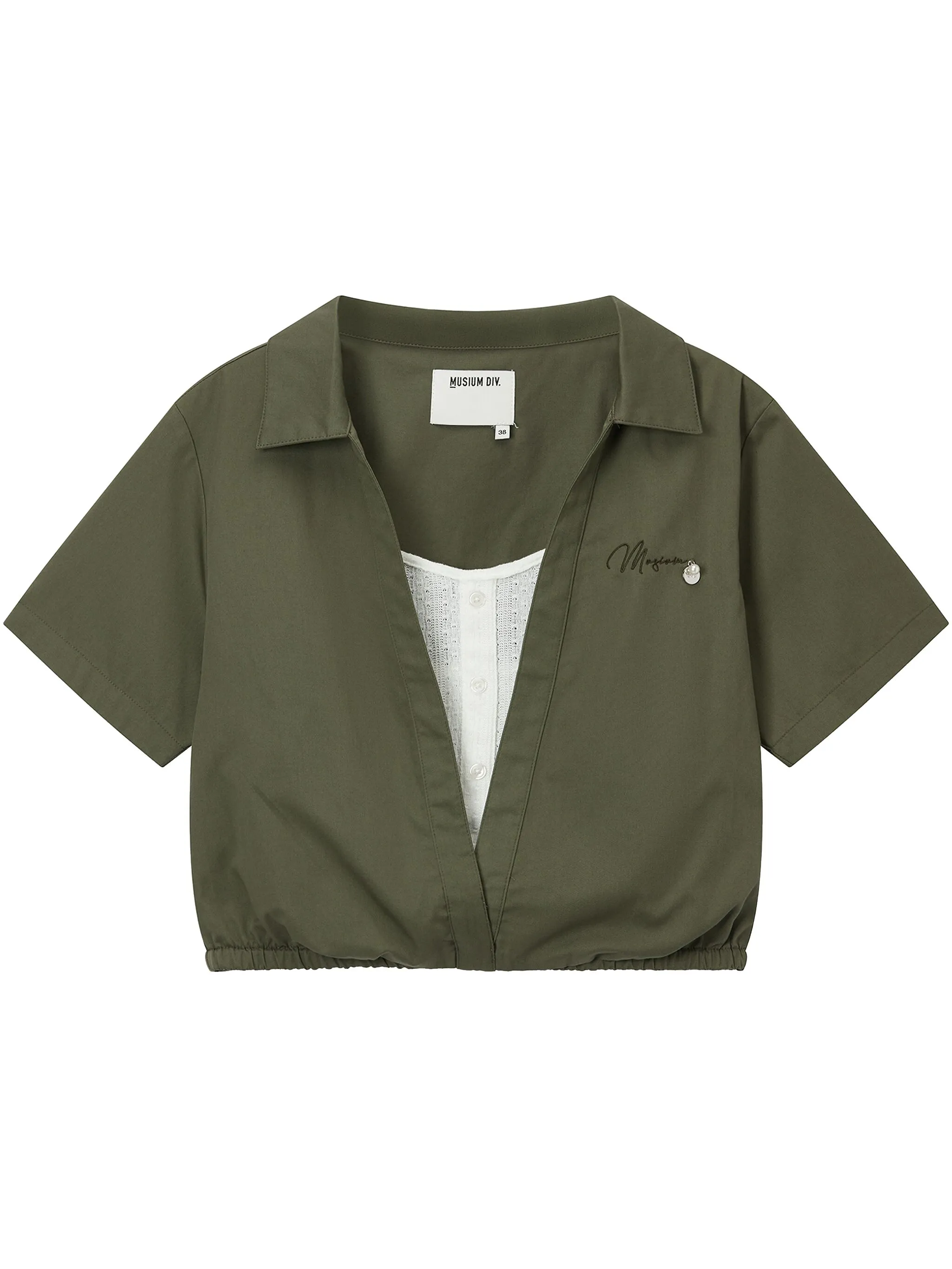 Рубашка с вышитым логотипом Musium Div., зеленый
Рубашка с вышитым логотипом Musium Div., зеленый