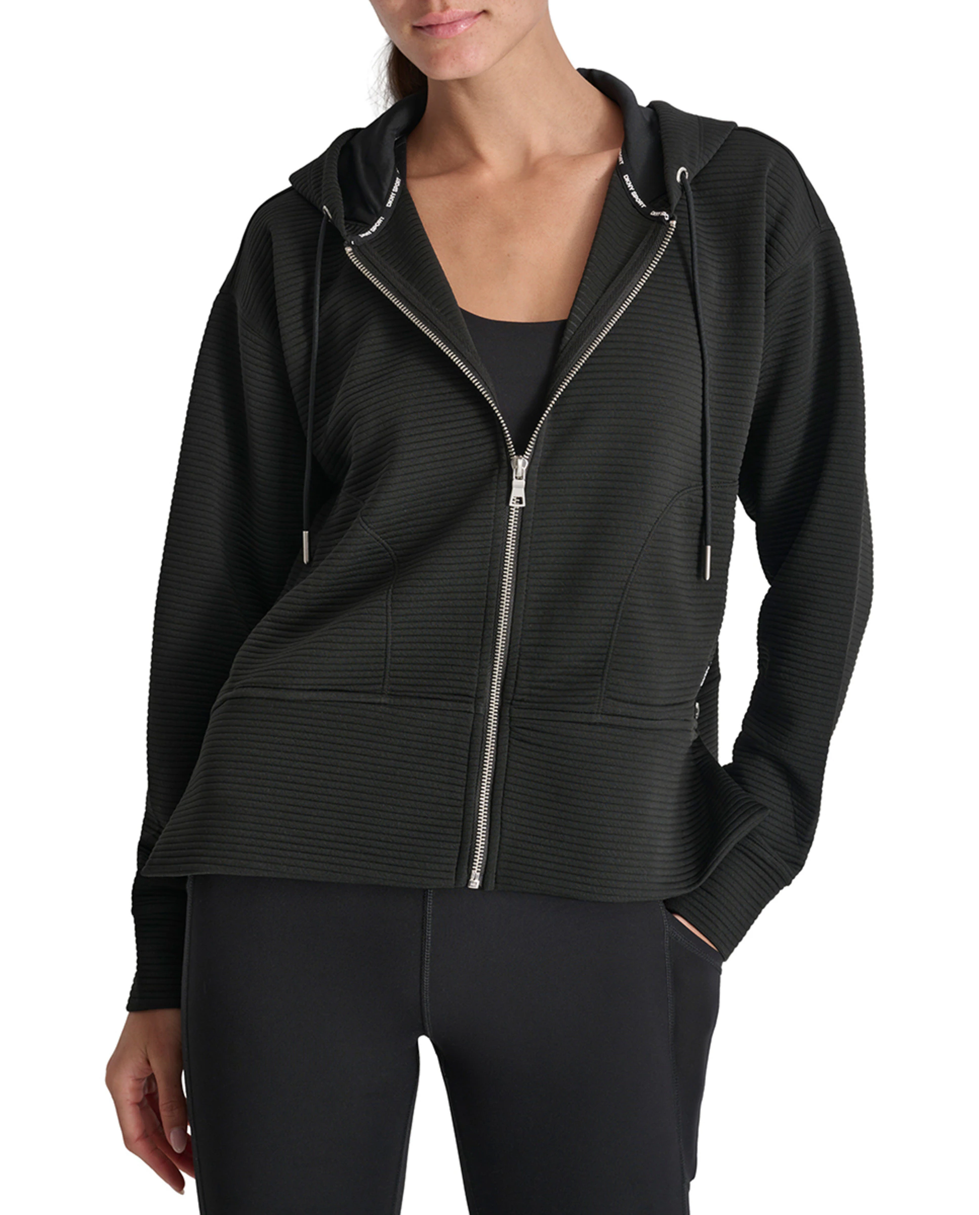 Толстовка с длинными рукавами на молнии, капюшоном и шнурками Dkny Jeans, черный
Толстовка с длинными рукавами на молнии, капюшоном и шнурками Dkny Jeans, черный