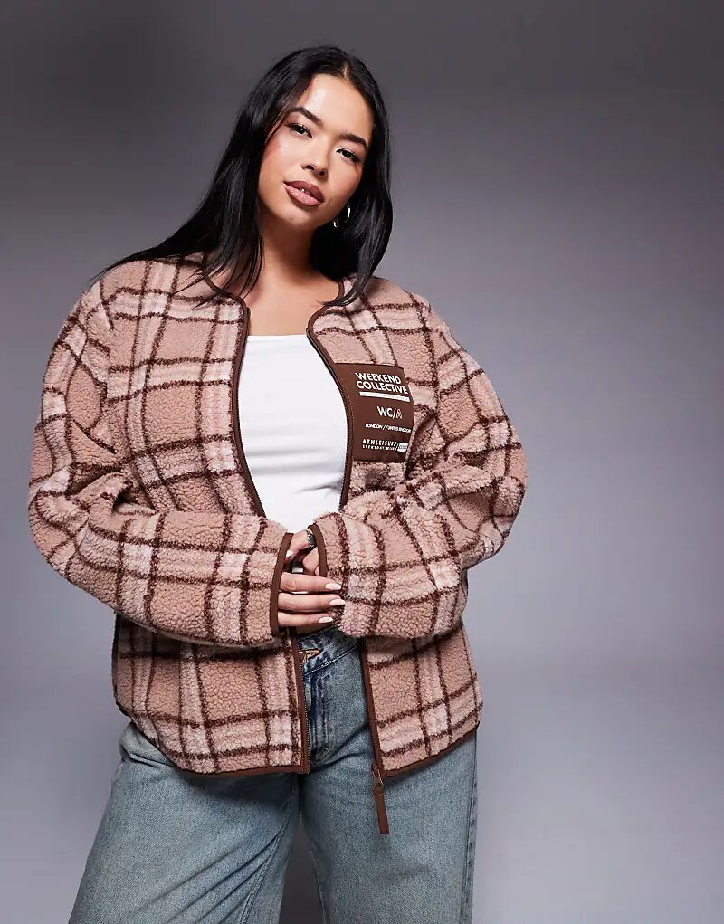 Weekend Collective Curve флисовая кофта на молнии с рисунком в розовую клетку
Weekend Collective Curve флисовая кофта на молнии с рисунком в розовую клетку