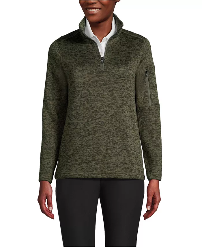 Женский свитер из флиса с застежкой-молнией на четверть длины Lands' End, зеленый
Женский свитер из флиса с застежкой-молнией на четверть длины Lands' End, зеленый