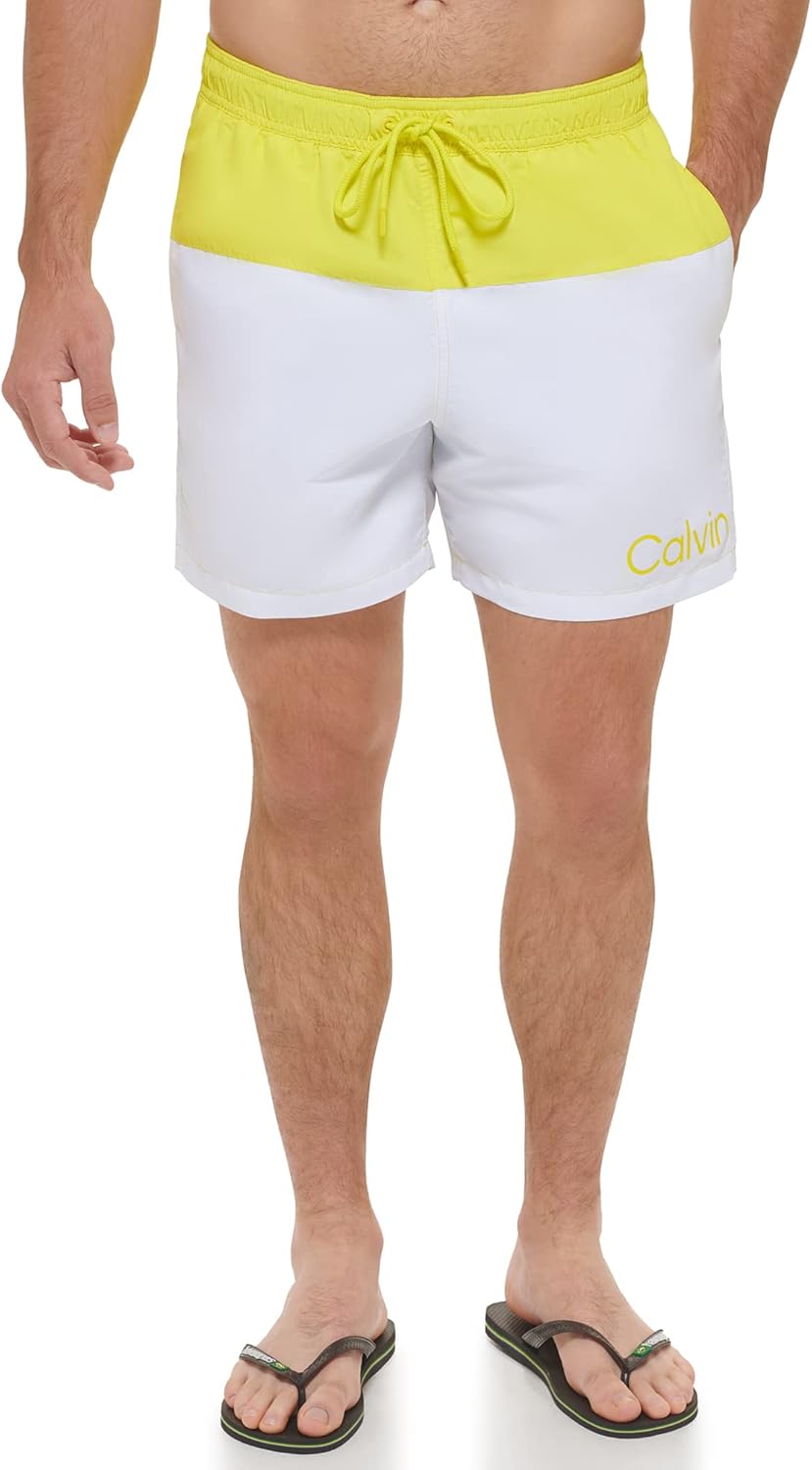 Мужские стандартные плавки-шорты Calvin Klein с защитой от ультрафиолета, быстросохнущие, разноцветные, с завязками на завязках, Citrina/White
Мужские стандартные плавки-шорты Calvin Klein с защитой от ультрафиолета, быстросохнущие, разноцветные, с завязками на завязках, Citrina/White