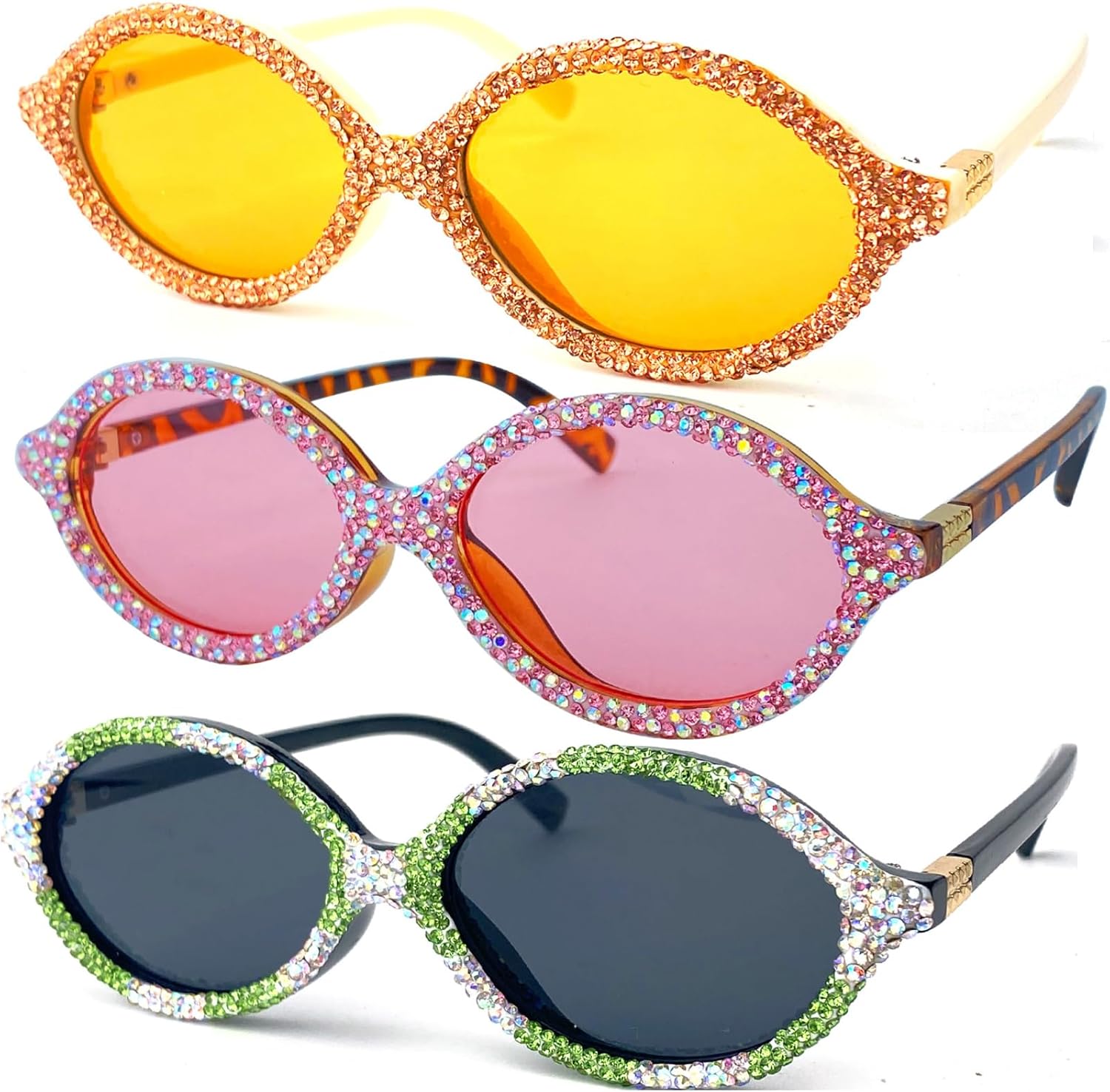 Винтажные овальные солнцезащитные очки с кристаллами и стразами для женщин в стиле 90-х, сверкающие очки для вечеринок, модные женские солнцезащитные очки с бриллиантами mincl, 3pcs-black&leopard&brown
Винтажные овальные солнцезащитные очки с кристаллами и стразами для женщин в стиле 90-х, сверкающие очки для вечеринок, модные женские солнцезащитные очки с бриллиантами mincl, 3pcs-black&leopard&brown