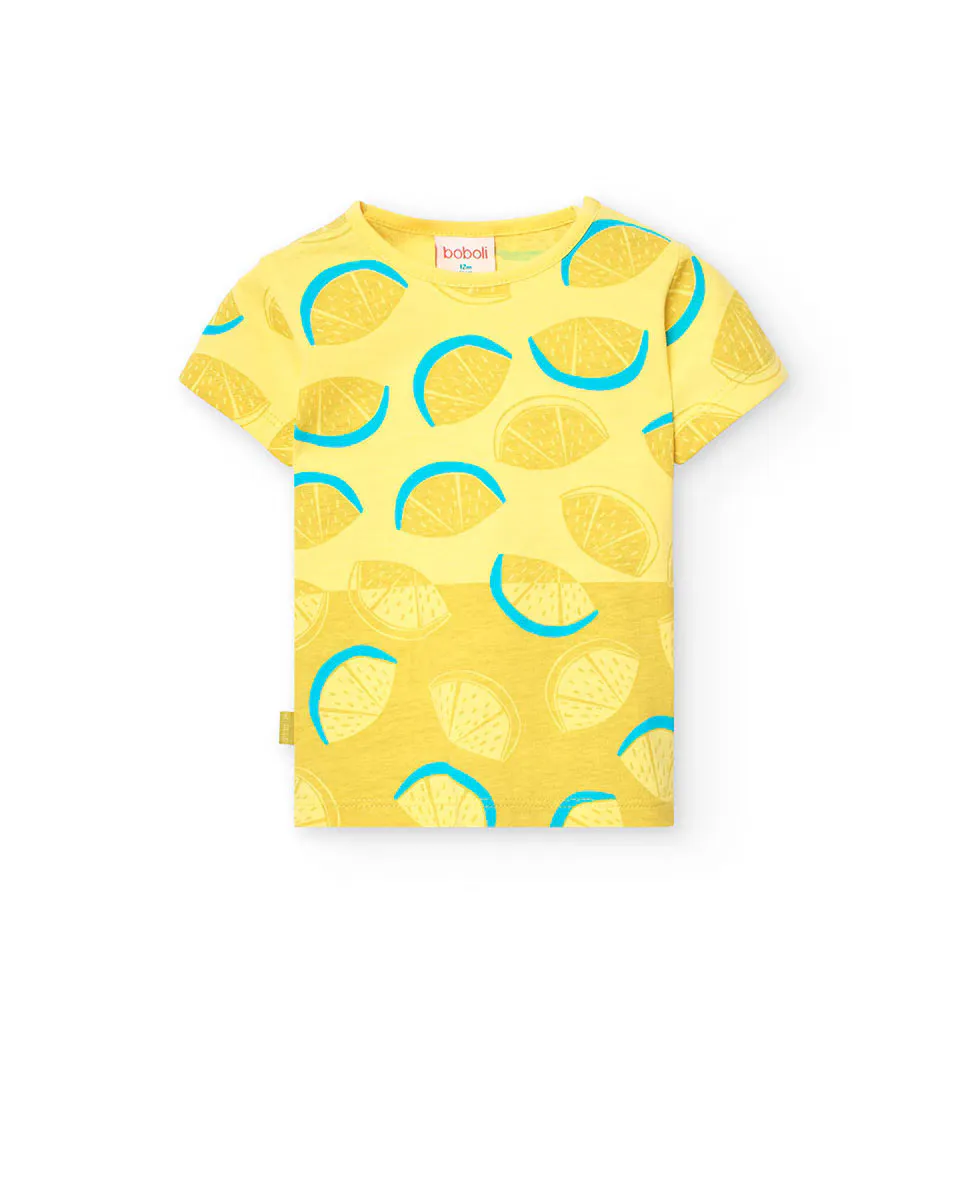 Футболка с коротким рукавом и принтом для девочки Boboli, жёлтый
Футболка с коротким рукавом и принтом для девочки Boboli, жёлтый